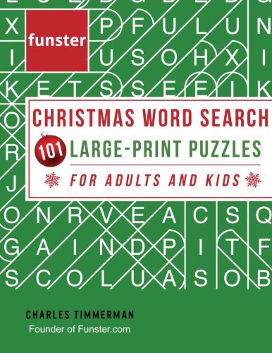 Cover for Funster Christmas Word Search 101 Large-Print Puzzles for Adults and Kids