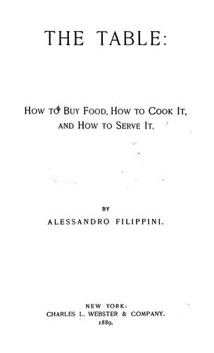 Cover for The table
