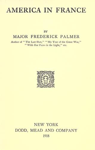 Cover for America in France