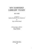Cover for My Harvard Library years, 1937-1955