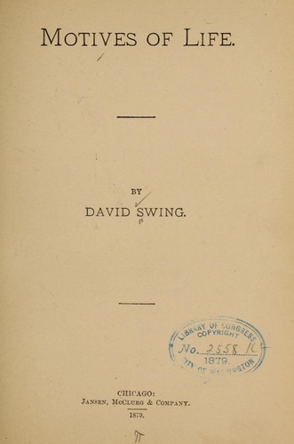 Cover for Motives of life.