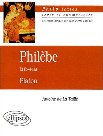 Cover for Philèbe, de Platon - 31b à 44a