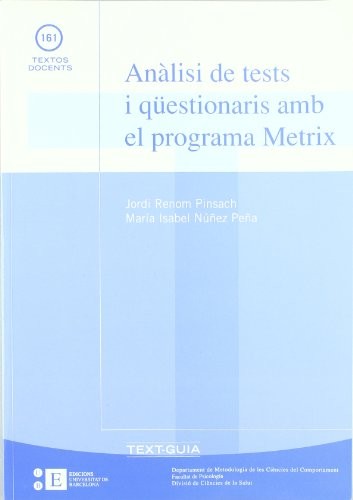 Cover for Anàlisi de tests i qüestionaris amb el programa metrix