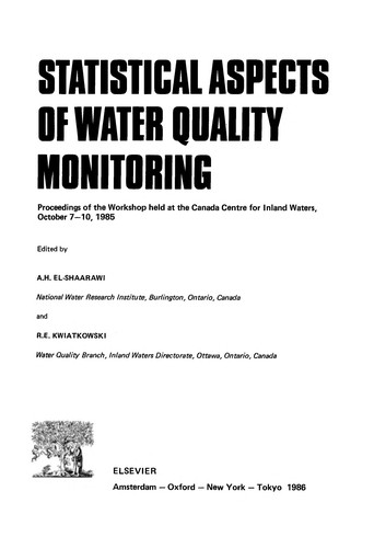Cover for Statistical Aspects of Water Quality Monitoring