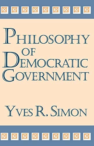 Cover for Philosophy of democratic government