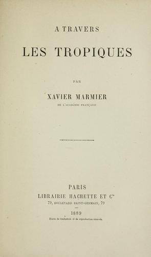 Cover for  travers les tropiques