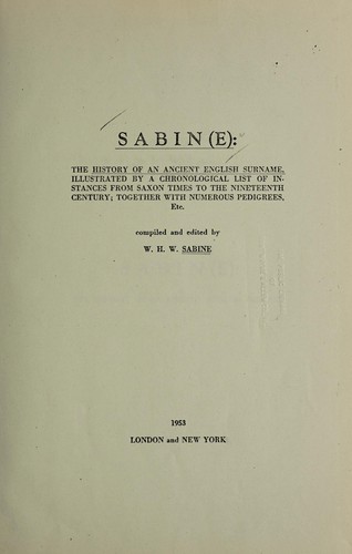 Cover for Sabin(e)