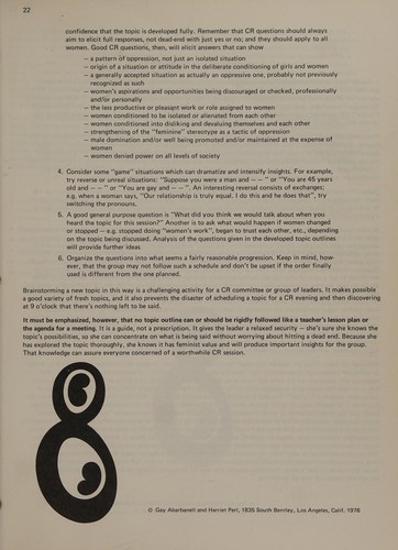 Cover for Guidelines to feminist consciousness raising