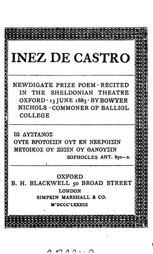 Cover for Inez de Castro