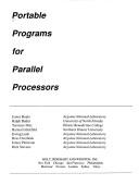 Cover for Portable programs for parallel processors