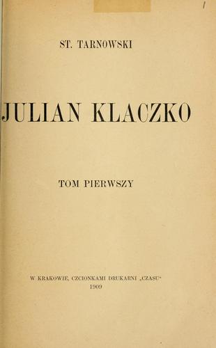 Cover for Julian Klaczko