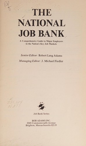 Cover for The National job bank
