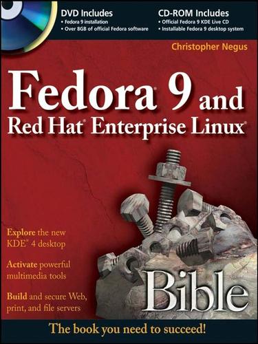 Cover for Fedora 9 and Red Hat Enterprise Linux Bible