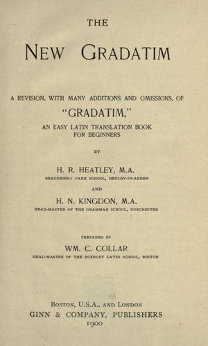 Cover for The new Gradatim