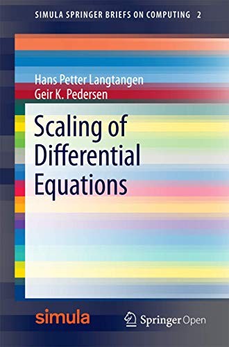 Cover for Scaling of Differential Equations