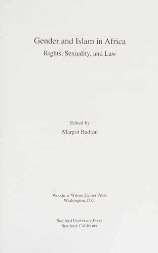 Cover for Gender and Islam in Africa