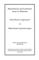 Cover for Aristotelian and Cartesian Logic at Harvard