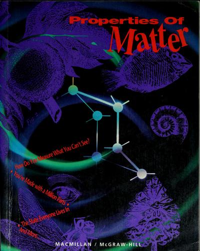 Cover for Properties of matter