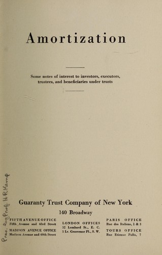 Cover for Amortization