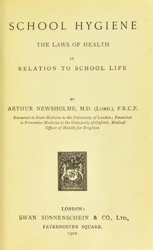 Cover for School hygiene