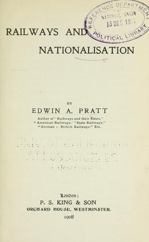 Cover for Railways and nationalisation
