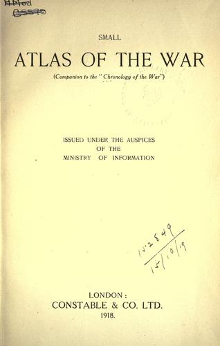 Cover for Chronology of the war