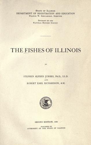 Cover for The fishes of Illinois