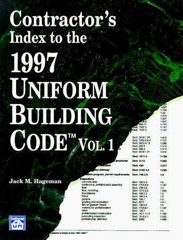Cover for Contractor's index to the 1997 Uniform building code, vol. 1