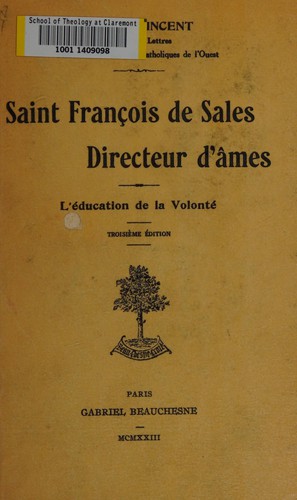 Cover for Saint François de Sales, directeur d'âmes