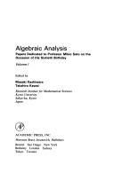 Cover for Algebraic Analysis