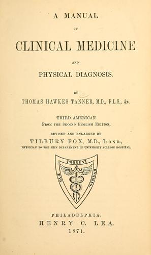 Cover for A manual of clinical medicine and physical diagnosis