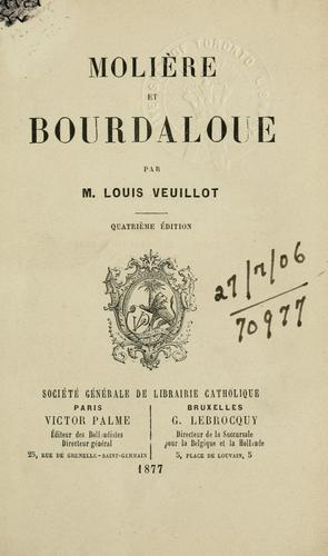 Cover for Molière et Bourdaloue.