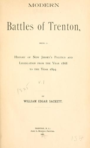 Cover for Modern battles of Trenton ...