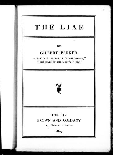 Cover for The liar