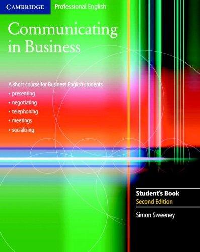 Cover for Communicating in Business Student's Book (Cambridge Professional English)