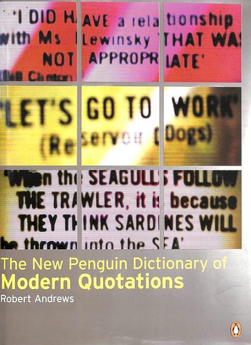 Cover for The new Penguin dictionary of modern quotations
