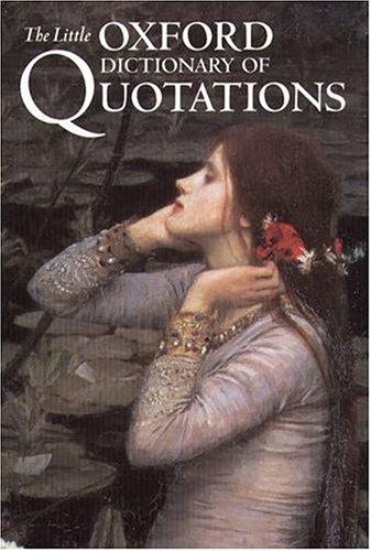 Cover for The Little Oxford dictionary of quotations