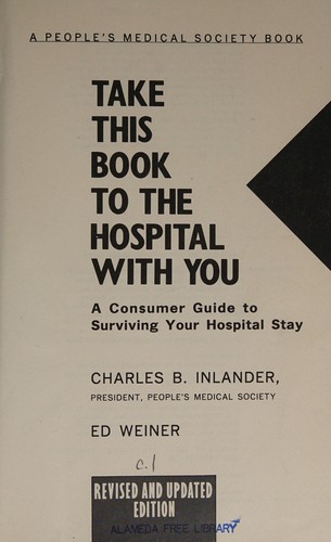 Cover for Take this book to the hospital with you