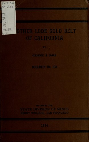 Cover for Mother Lode gold belt of California