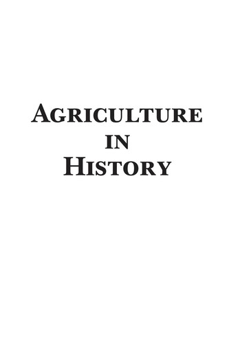 Cover for Agriculture in history