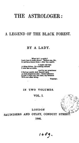 Cover for The astrologer: a legend of the Black forest, by a lady