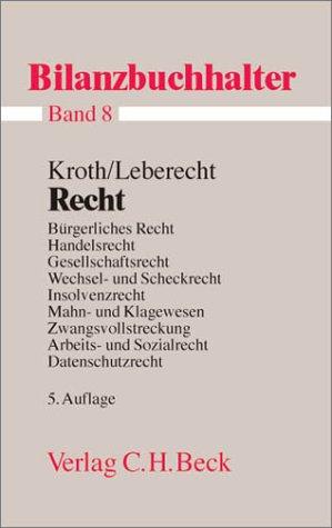 Cover for Bilanzbuchhalter, 11 Bde., Bd.8, Recht