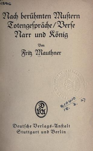 Cover for Ausgewählte Schriften.