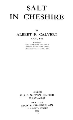 Cover for Salt in Cheshire