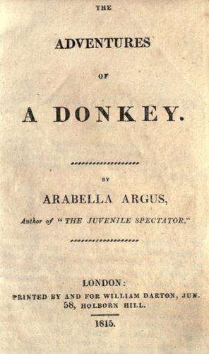 Cover for The adventures of a donkey