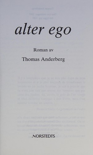 Cover for Alter ego