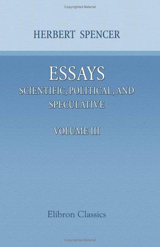 Cover for Essays: Scientific, Political, and Speculative