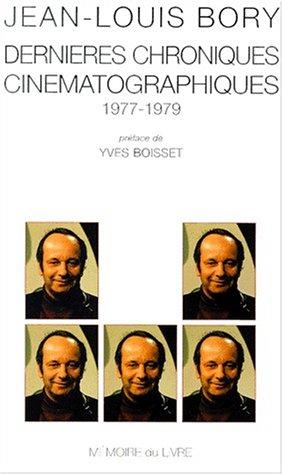 Cover for Dernières chroniques cinématographiques 1977-1979