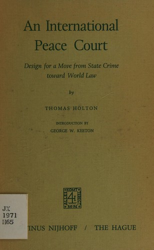 Cover for An International Peace Court