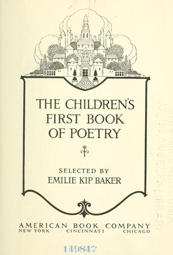 Cover for The children's first [-third] book of poetry